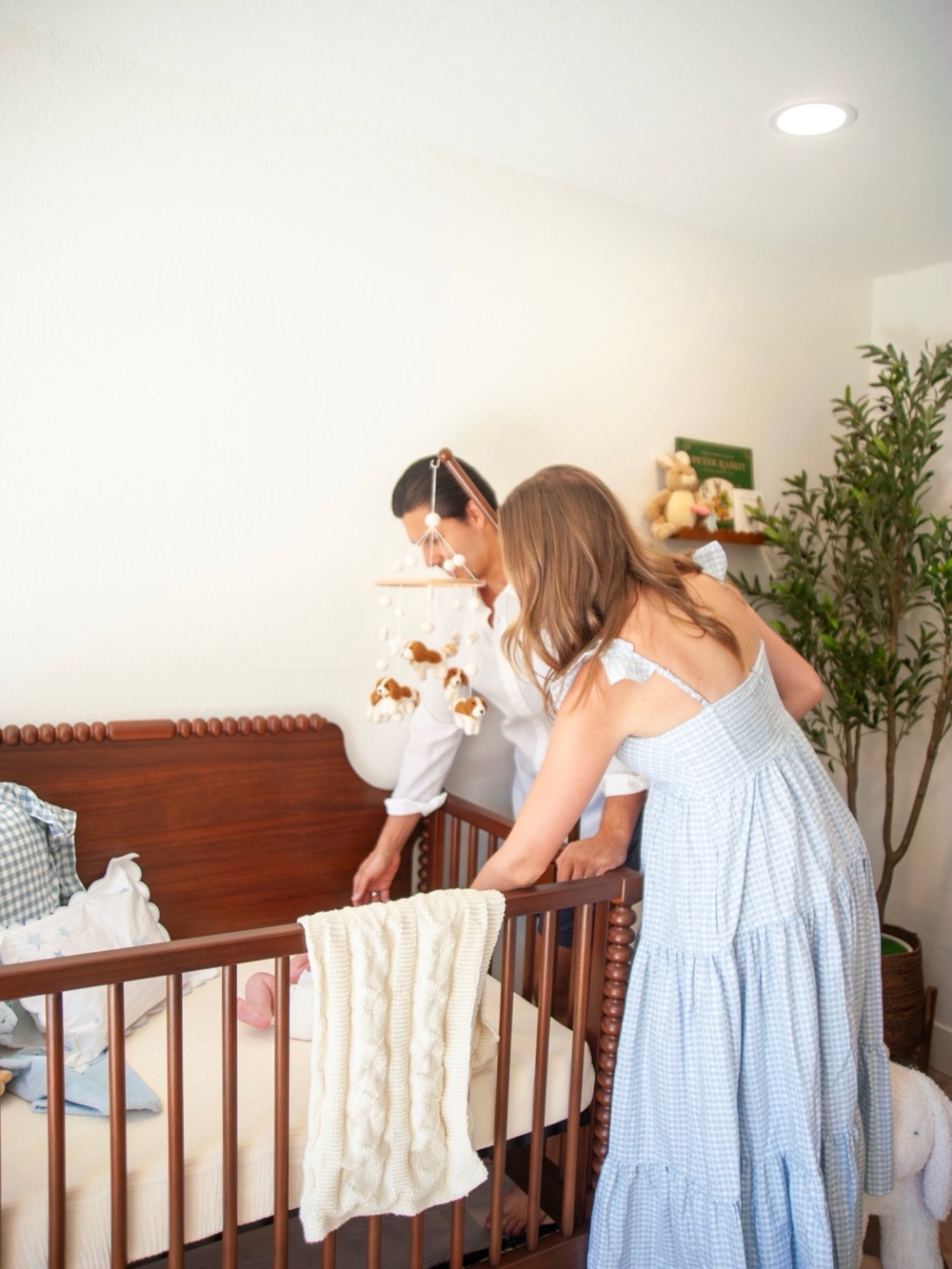 Light Blue Gingham Tiered Maxi Dress with Ruffle Straps - Picture 4 of 4
